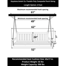 Keystone Amish Co. 4 Foot Franklin Poly Composite Porch Swing, Aruba
