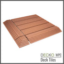 Deck Tile Corner Ramp Edge - for Premium WPC Interlocking Tiles | DECKO (3.1" x 3.1" x 0.8") - (One Piece)