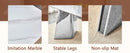Table and chair set.63'x31.5x30' Luxurious Snow Mountain Patterned Sintered Stone Table with Silver Metal Butterfly Legs.Paried With 6 Dark Gray High-quality PU Chairs With Arched Metal Legs.