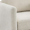 Swivel Linen Accent Armchair Mid Century Modern 360 Swivel