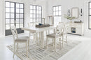 Robbinsdale White Counter Height Bar Stool Set of 2