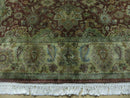 6' X 9' Handmade India Floral Oriental Wool Rug Carpet Tea Wash Red Hand Knotted