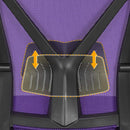 Ergonomic Purple Mesh Office Desk Chair With Lumbar Support