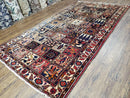 Antique Persian Bakhtiari Rug circa 1920s, Kheshti Panel Design, Wool, Hand-Knotted, 5'3" x 10'