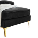 82.6' Modern Sectional Sofas Couches Velvet L-Shaped Couches for Living Room, Bedroom, Black
