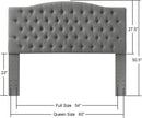 Elegant Linen Tufted Button Queen Headboard for Comfort