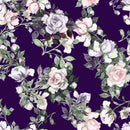 Dark Blue Wallpaper with Roses