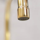 Elegant Curved Leg Brass Kitchen Faucet