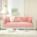 Bamboo-Style Sofa Towel, Faux Rabbit Fur Thickened Non-slip Seat Cushion Covers