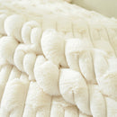 Bamboo-Style Sofa Towel, Faux Rabbit Fur Thickened Non-slip Seat Cushion Covers