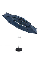 Ainfox 3 Tiers Patio Table Umbrella with Solar Lights Outdoor 10, Tilt and Crank, 8 Sturdy Ribs, Solar Power, With Seven Different Colors