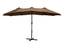 Ainfox 15 x 8.8' Outdoor Double-Sided Market Patio Umbrella Solar Lighted 48 Led Light - Base is not included