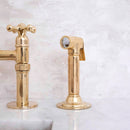 Timeless Unlacquered Brass Bridge Faucet for Classic Elegance