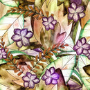Voguish Purple Flowers Wallpaper Tasteful