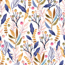 Blue and Yellow Leaves Wallpaper