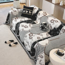 Modern Retro Sofa Throw - Decorative, Washable Chenille Blanket & Couch Protector
