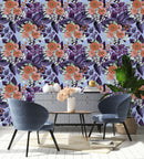 Modish Purple Leaves Wallpaper Fashionable