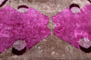 Mirrored Magenta Velvet Pillow – 16x16” | Handmade Silk Luxe