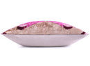 Mirrored Magenta Velvet Pillow – 16x16” | Handmade Silk Luxe