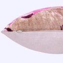 Mirrored Magenta Velvet Pillow – 16x16” | Handmade Silk Luxe