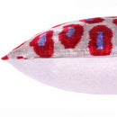 Red & Purple Ikat Velvet Pillow – 16x16in | Luxury Handmade Throw Pillow