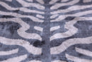 Gray Cream Ikat Silk Velvet Pillow – 16x16 Handmade Luxury Throw