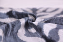 Handmade Velvet Pillow with insert – Blue-Gray Abstract Ikat, 16x24"