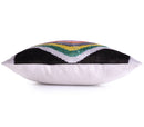 Multicolor Chevron Velvet Pillow – 16x16” | Artisan-Made Silk