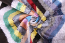 Multicolor Chevron Velvet Pillow – 16x16” | Artisan-Made Silk