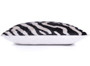Handmade Velvet Pillow with insert – Black & White Abstract Ikat, 16x24"