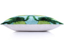 Green & Aqua Ikat Velvet Pillow – 16x16” | Handmade Silk Luxe