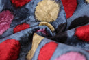 Velvet Polka Dot Silk Pillow – 16x24 Ikat Design | Luxury Handmade Throw Pillow