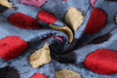 Handmade 16x16 Velvet Pillow – Multicolor Dots on Blue