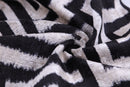 Black & White Geometric Velvet Throw Pillow | 16x24 Handmade Luxury Decor