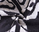 Handmade 16x16 Velvet Pillow – Black & White Ikat Medallion