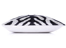 Handmade 16x16 Velvet Pillow – Black & White Ikat Medallion