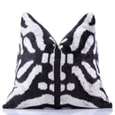 Handmade 16x16 Velvet Pillow – Black & white Symmetry Pattern