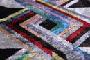 Luxury Chevron Velvet Throw Pillow with insert – Multicolor Ikat 16x24 Inch
