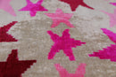 Handmade Velvet Ikat Throw Pillow with insert – Fuchsia Pink Starburst (16x24)