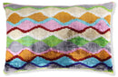 Colorful Wave Silk Velvet Pillow 16x24 – Handcrafted in California