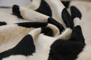 Handmade Velvet Throw Pillow – Black Polka Dot on Ivory (16x24)