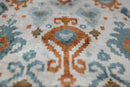Luxury Blue Trellis Silk Velvet Throw Pillow | 16x24 Ikat Design Handmade in California