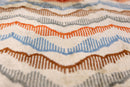 Handmade Velvet Throw Pillow – Earth Zigzag Pattern (16x24)