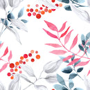 Stylish Leaves on White Wallpaper Smart
