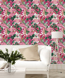 Pink Flamingos Exotic Wallpaper
