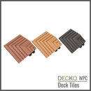 Deck Tile Corner Ramp Edge - for Premium WPC Interlocking Tiles | DECKO (3.1" x 3.1" x 0.8") - (One Piece)