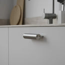 Matte Nickel "Lucente" Tubular Drawer Pulls