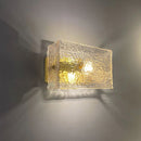 Water Pattern Glass Square Wall Sconce Lamp