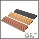 Deck Tile Ramp Edge - for Premium WPC Interlocking Tiles | DECKO (11.8" x 3.1" x 0.8") - (One Piece)