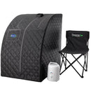 Personal Steam Sauna for Weight Loss, Detox & Relaxation at Home, Chair Included - (Black)